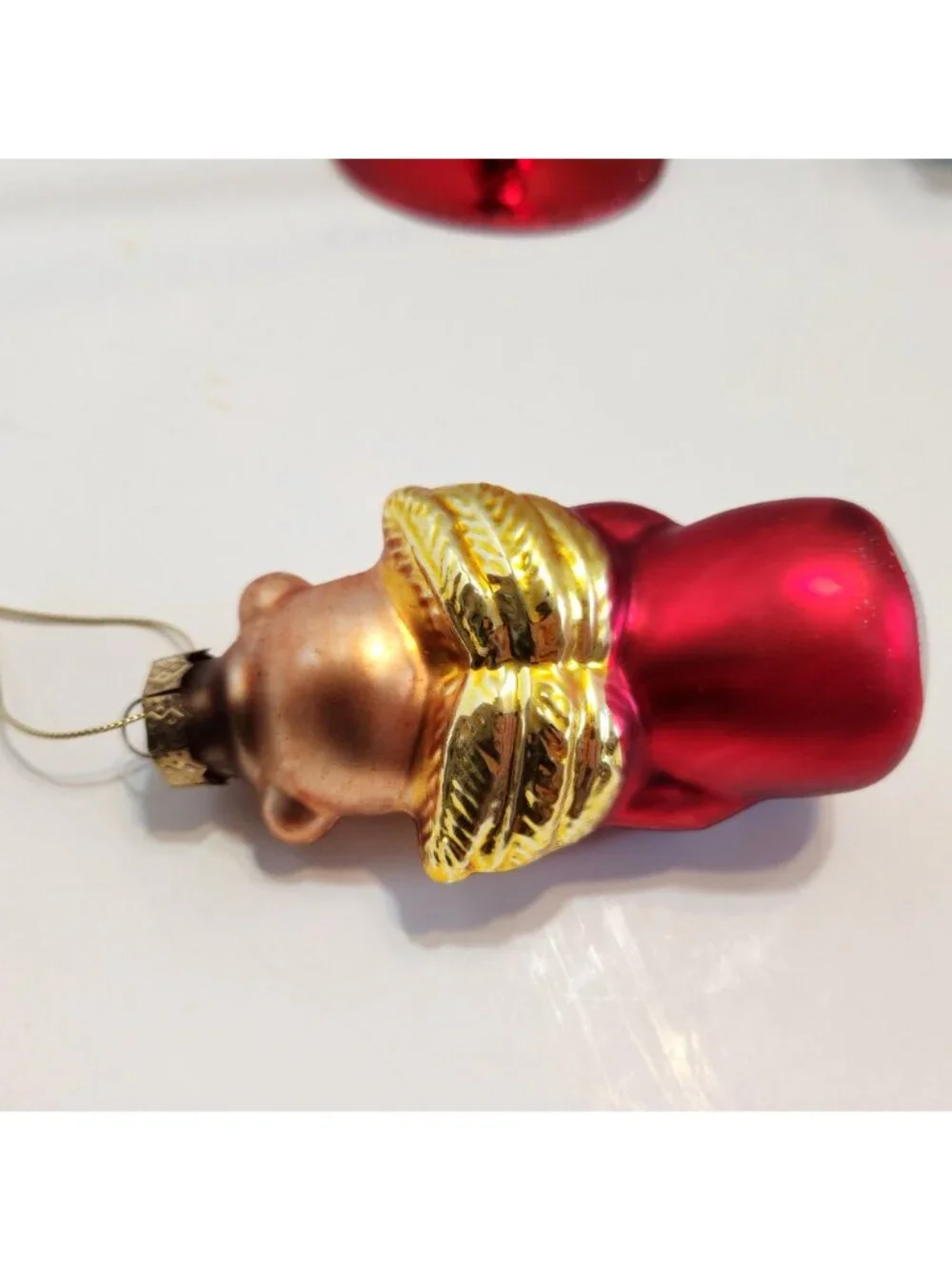 Blown Glass Angel Bear with Wings Christmas Tree Ornament With Box